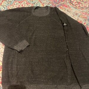 ALO Yoga Black Crewneck Sweater